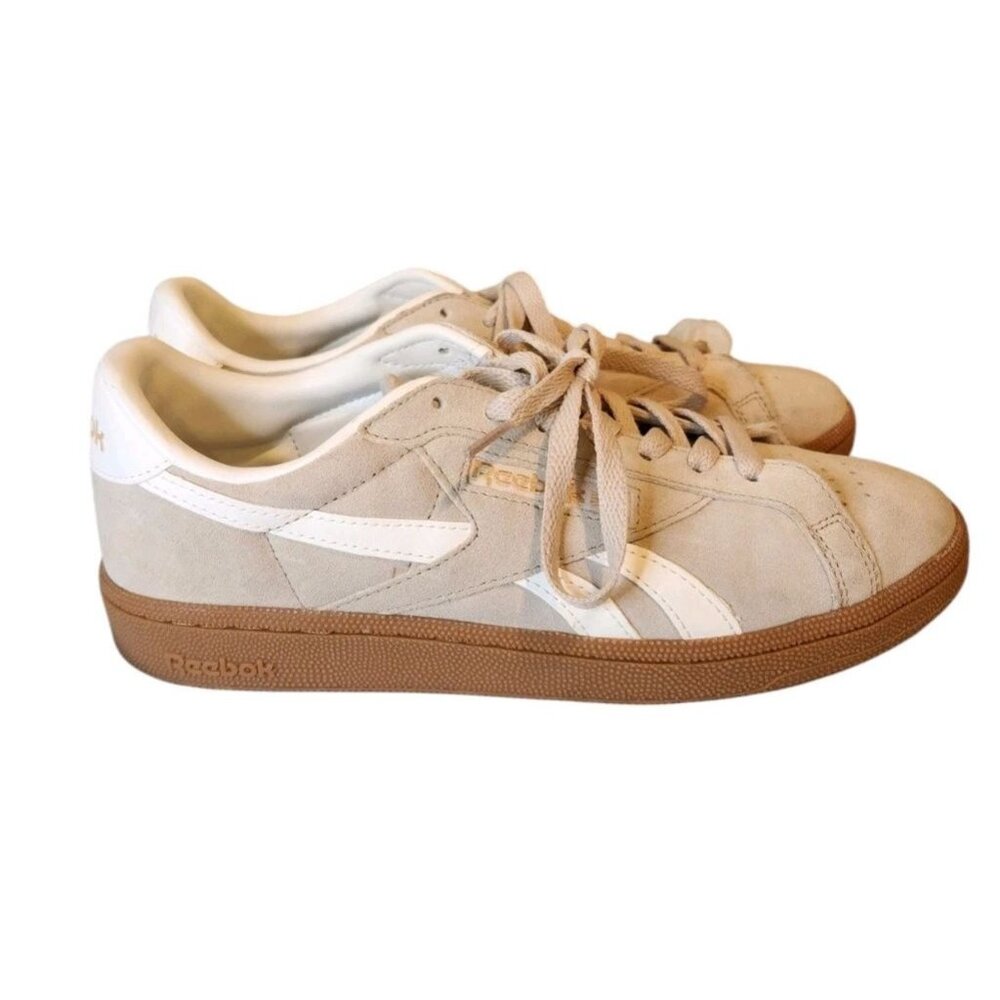 Reebok Club C Grounds UK Women Casual Shoes Classic Beige / Chalk Women's Size 9